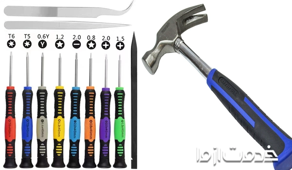 چکش، پیچ‌گوشتی و ابزار دستی لیست ابزارهای مورد نیاز کابینت سازی